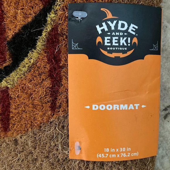 Hide and Eek Boutique Jack o Lantern Door Mat 18x30 - Picture 5 of 5